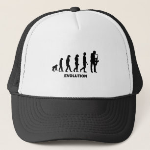 funny saxophone player trucker hat