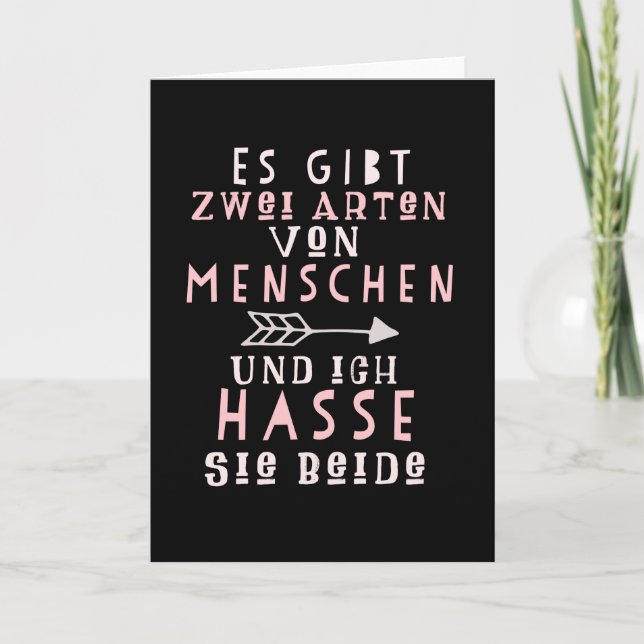 Funny Say I Hate People Card (Front)