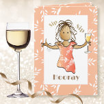 Funny Saying 60th Birthday Female Cartoon Ethnic  Card<br><div class="desc">Get the party started with this cute and fun birthday card toasting that fabulous 60 year old.  Personalize with her name and a message</div>