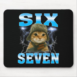 Funny Saying 67 Cats Tummy Ache Survivor Cat Meme  Mouse Pad