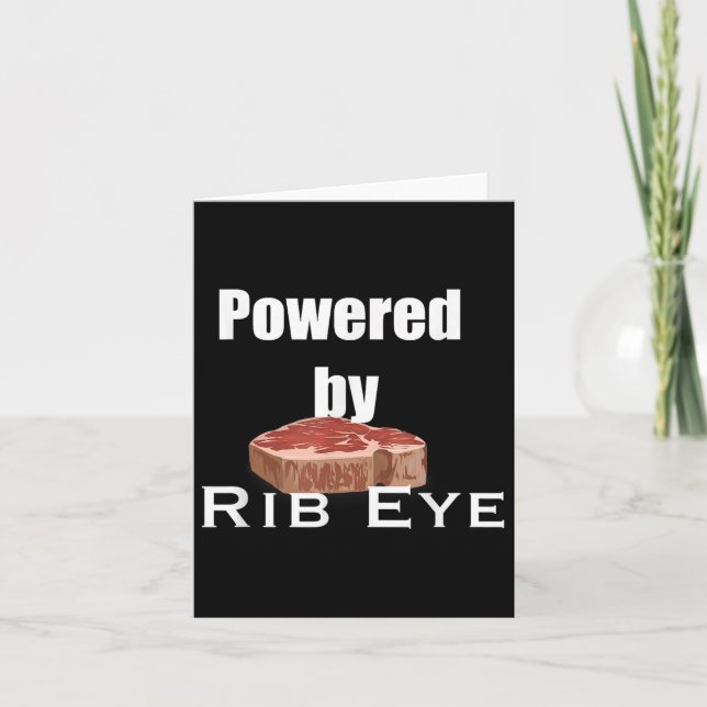 Funny Saying About Meat Rib Eye Steak Carnivores G Card (Front)