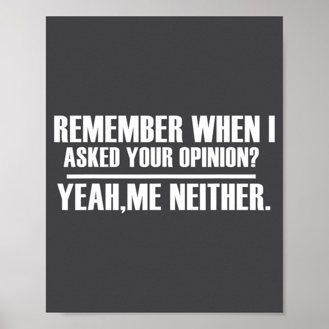 Funny Saying &amp; Funnywith Sayings Remember When Poster (Front)