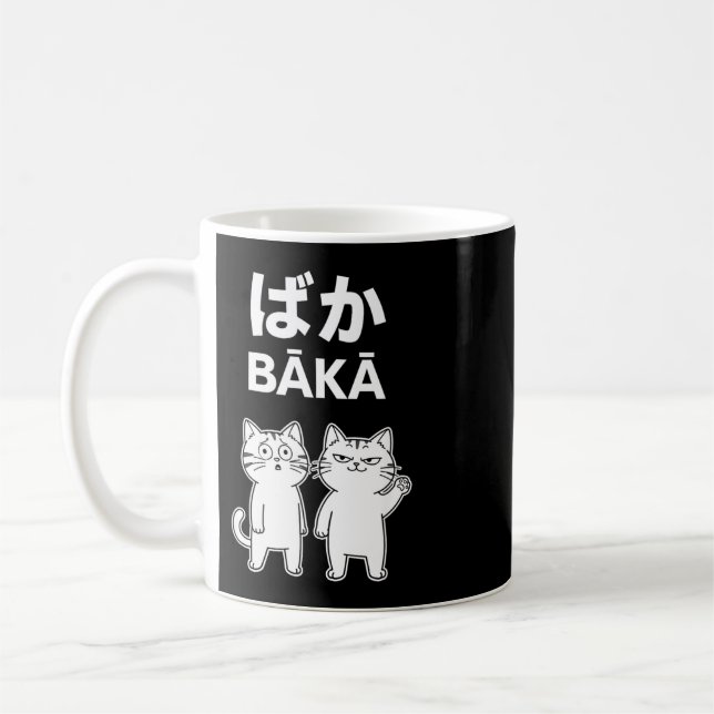 Funny Saying BÅkÅ Two Cats Smug Confused  Coffee Mug (Left)