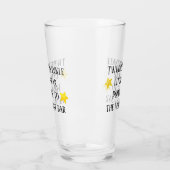 Funny Saying  Beer Drinking Glass Pint Glitter (Left)