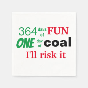 Funny Saying Christmas Coal Napkin