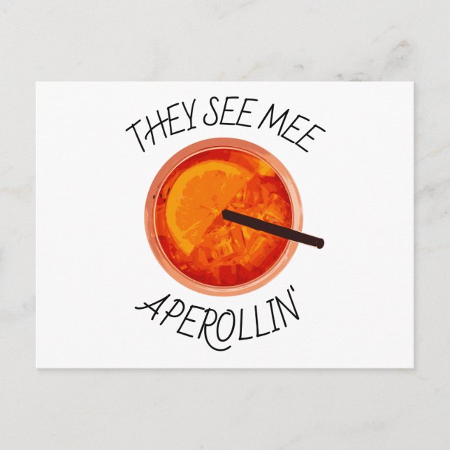 Funny Saying Cocktail Vacation Summer Drink Italy Postcard (Front)