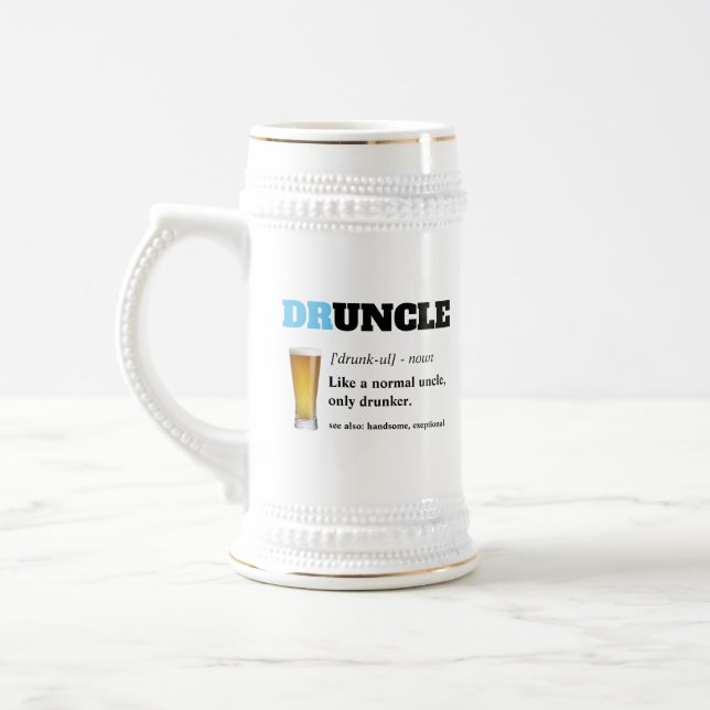 Funny Saying - Druncle Funny Uncle Beer Stein (Left)