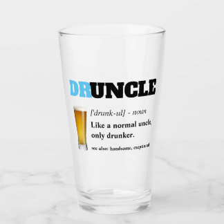 Funny Saying - Druncle Funny Uncle Glass
