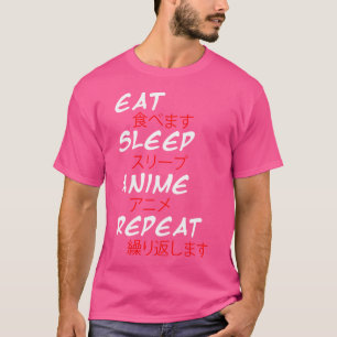 Funny Saying Eat Sleep Anime Repeat Manga Reader C T-Shirt