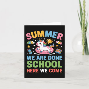 Funny Saying First Day Of School Unicorn Lovers Card