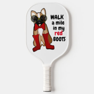 Funny Saying French Bulldog with Glasses  Pickleball Paddle
