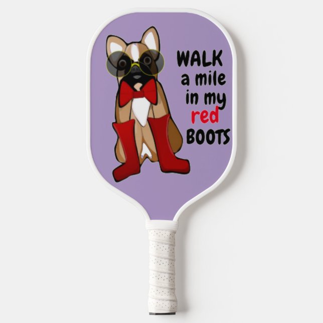 Funny Saying French Bulldog with Glasses  Pickleball Paddle (Front)
