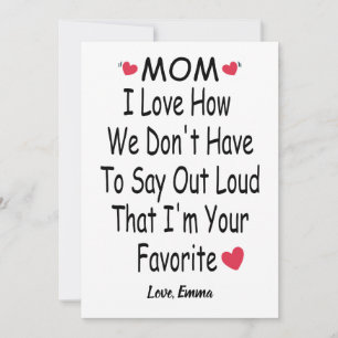 Funny Saying Gift For Mom With Custom Name Holiday Card