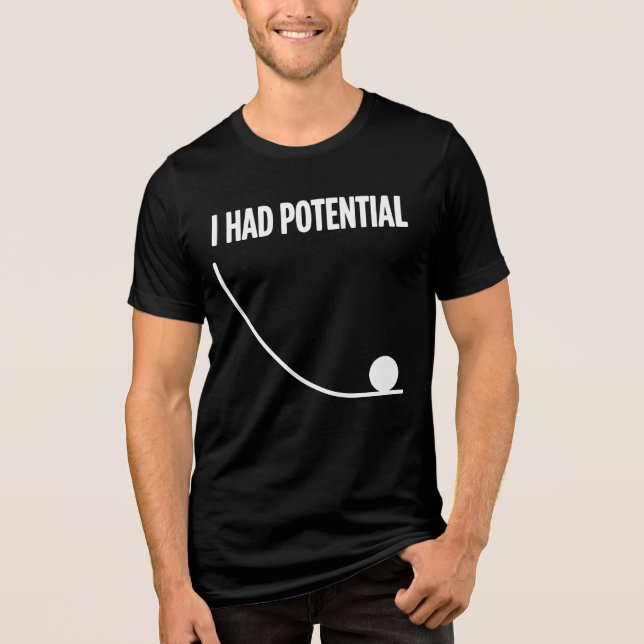Funny Saying I Had Potential Tri-Blend Shirt (Front)