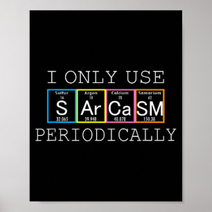 Funny Saying I Only Use Sarcasm Periodically Men W Poster