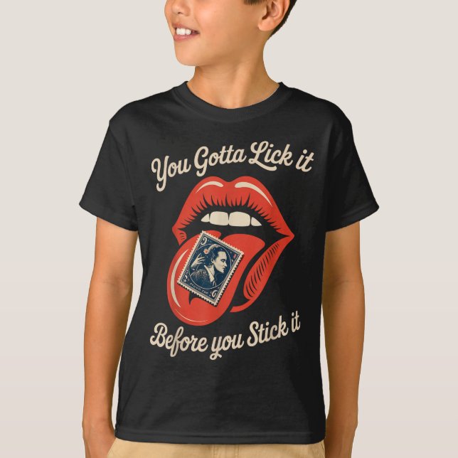 Funny Saying Lick It Before You Stick It Joke Wome T-Shirt (Front)