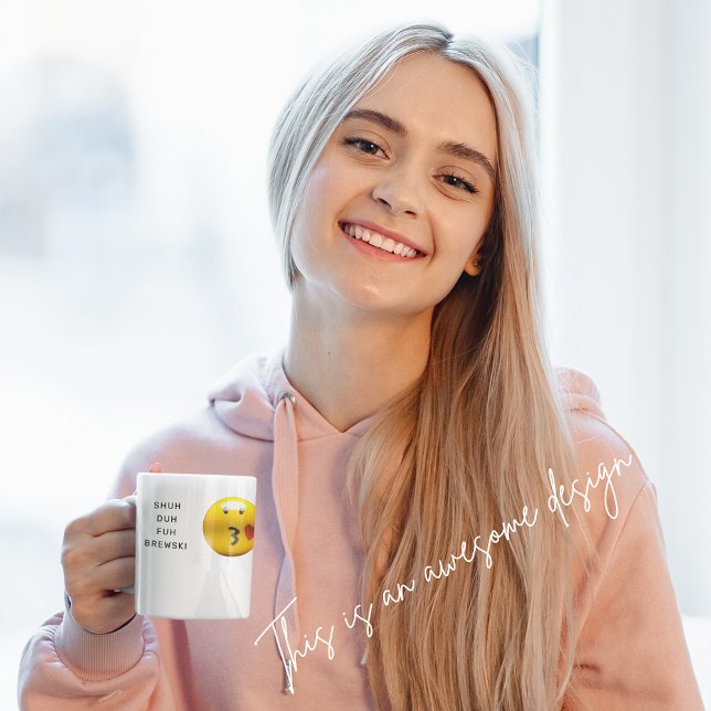 Funny Saying Modern Coworker Birthday Quote Custom Two-Tone Coffee Mug (Creator Uploaded)