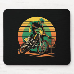 Funny Saying Motocross Meets Disc Golf Combo Win W Mouse Pad