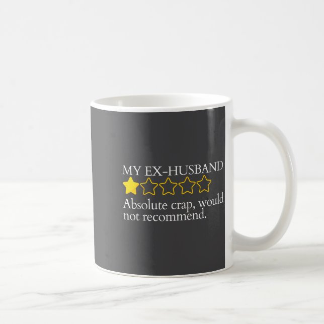 Funny Saying My Ex-husband Very Bad Would Not Reco Coffee Mug (Right)