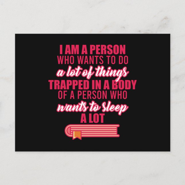 Funny Saying Office Lazy Worker Procrastination Postcard (Front)