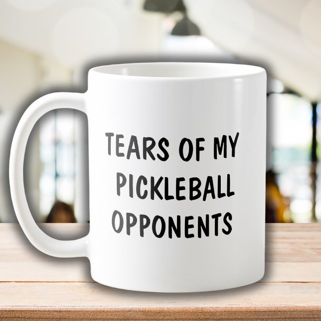 Funny Saying Pickleball Opponent Modern Typography Coffee Mug (Creator Uploaded)