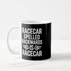 Funny Saying Racecar Spelled Backwards Racecar _1 Coffee Mug