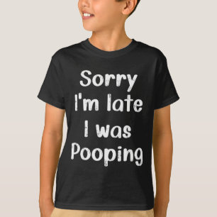 Funny Saying Retro Sorry I'm Late I Was Ong  T-Shirt