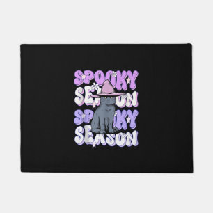 Funny Saying Spooky Season Halloween Cat Lover Wom Doormat