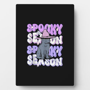 Funny Saying Spooky Season Halloween Cat Lover Wom Plaque