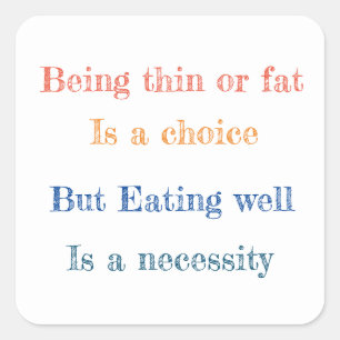 Funny saying square sticker