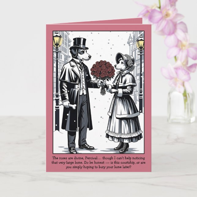Funny saying Valentine's Day Customizable Card (Orchid)