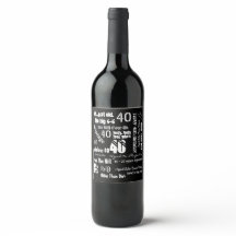 Funny Sayings 40th Birthday Black