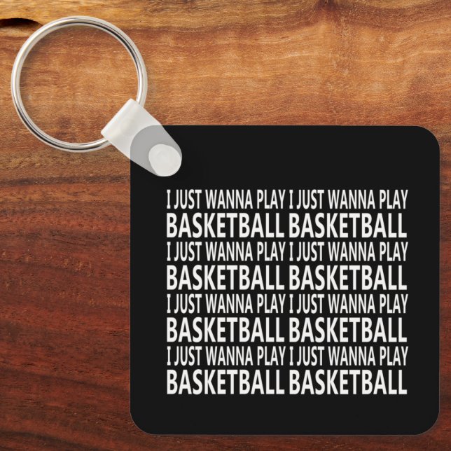Funny sayings about baskteball player keychain (Front)