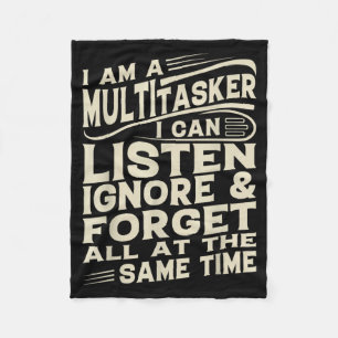 Funny Sayings Art For Sarcastic People Men Women Fleece Blanket