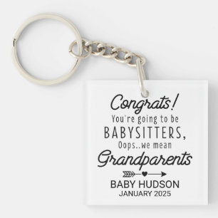 Funny Sayings for Grandparents-to-Be Keychain