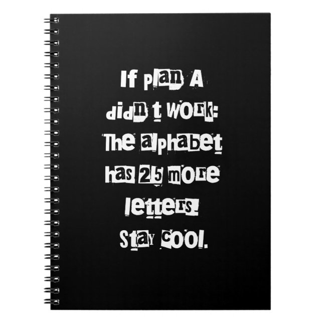 Funny Sayings Sarcasm Lover Gifts - Typography Art Notebook (Front)