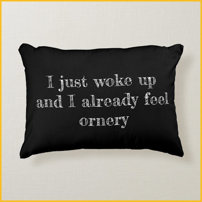 Funny Sayings Sarcastic Black Accent Pillow (Creator Uploaded)