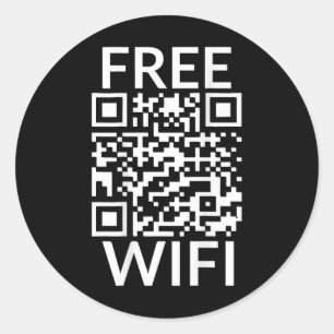 Funny Scan Free Wifi Trump Dancing Prank Qr Presid Classic Round Sticker