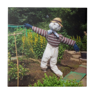 Funny scarecrow tile