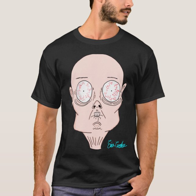 Funny scared cartoon face T-Shirt (Front)