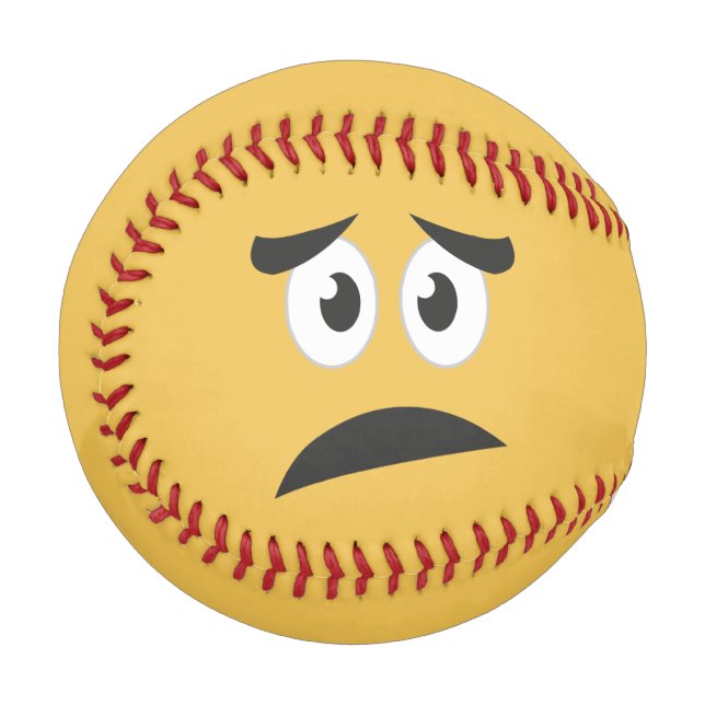 Funny Scared Face Baseball (Back Right)