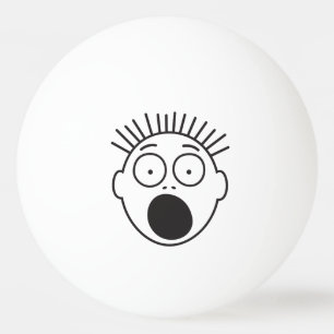 Funny Scared Face Ping Pong Ball
