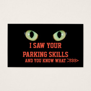 Funny scary animal look sarcasm parking card