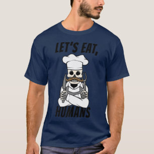 Funny Scary BBQ Skeleton Summertime Horror Spooky  T-Shirt