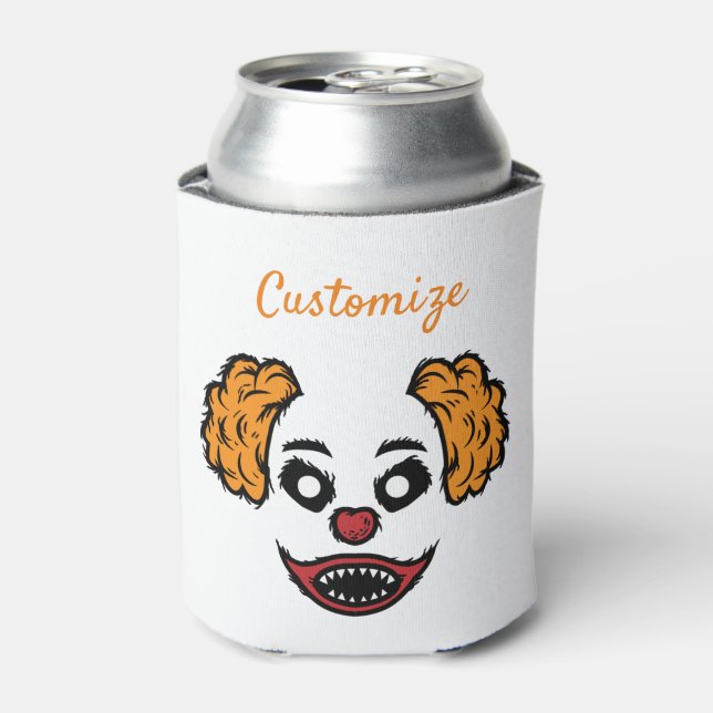 Funny Scary Clown  Thunder_Cove Can Cooler (Can Front)