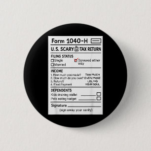 Funny Scary Costume Halloween Gag Humour Pun Joke 2 Inch Round Button
