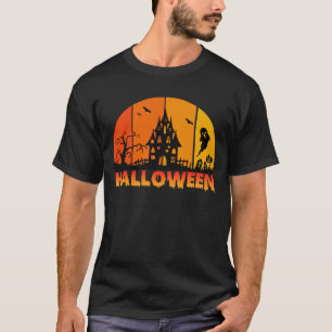 Funny Scary Ghost Haunted House Halloween T-Shirt