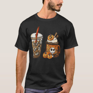 Funny Scary Halloween Coffee Horror Movies Lover C T-Shirt
