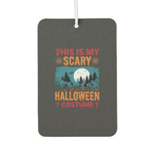 Funny Scary Halloween Costume Graveyard Moon Graph Air Freshener