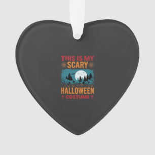 Funny Scary Halloween Costume Graveyard Moon Graph Ornament